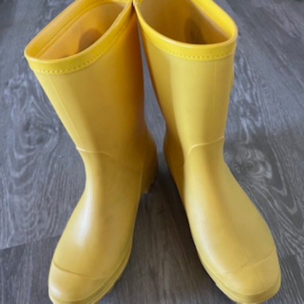 🧡3/15 Yellow Waterproof Rain Boots Women's 39 - Picture 2 of 11